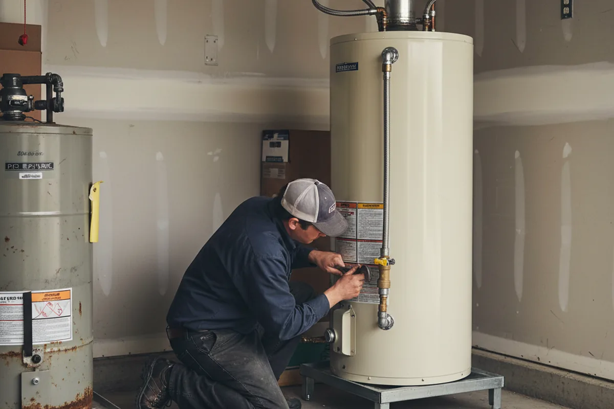 Water heater and shutoff valve replacement in Silver Grove